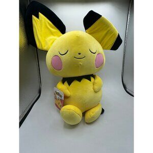 Pokémon NEW Soft BIG Squishy Sleeping Pichu Cushion 18 inch Plush Jazwares NWT